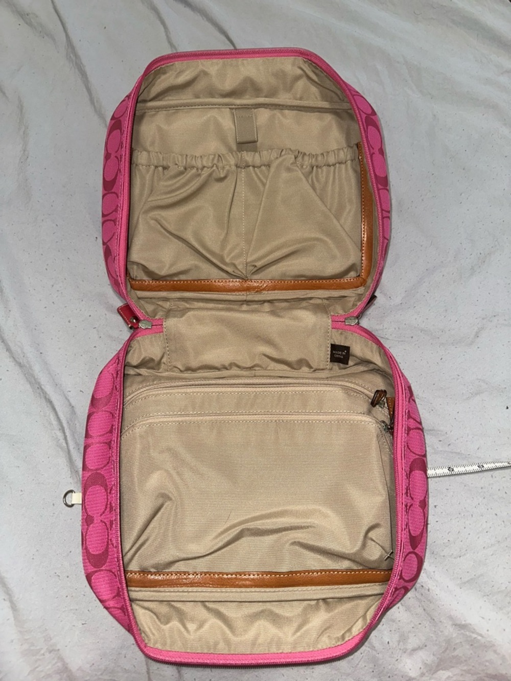 Coach Pink Signature Cosmetic Case - Picture 8 of 8